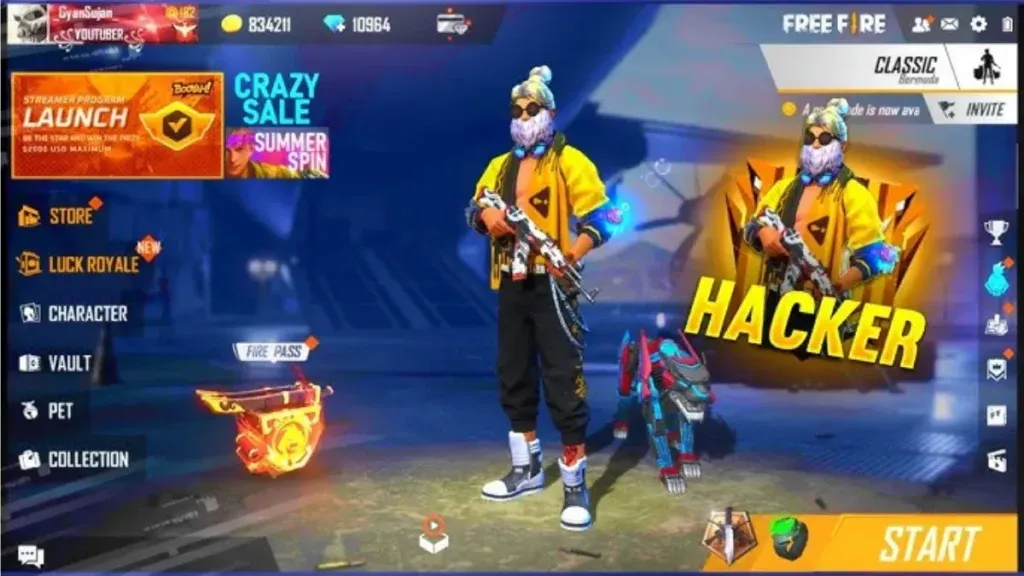 Free Fire Hacker Gameplay