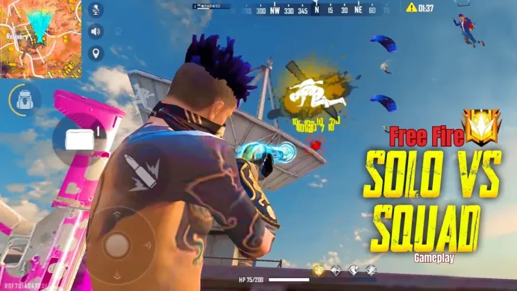 Free Fire Solo vs Squad Gameplay